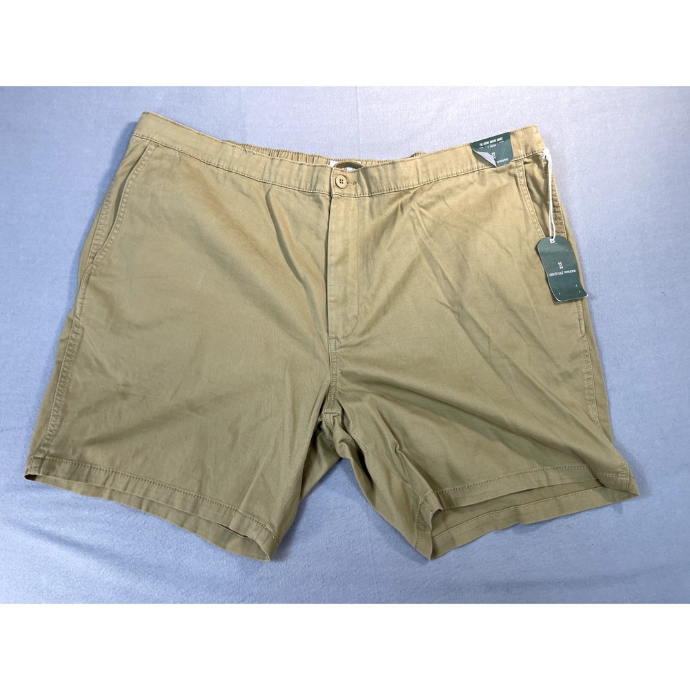 Mutual Weave Shorts 46 mens khaki The Walking 7" inseam chino‎ shorts
